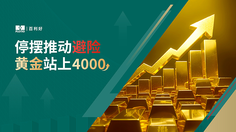 【热点追踪】停摆推动避险 黄金站上4000 - 百利好
